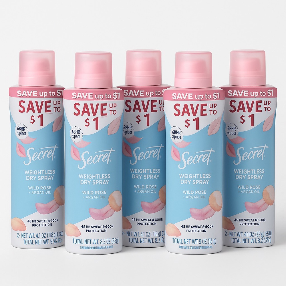 6ct Secret Weightless Dry Spray
